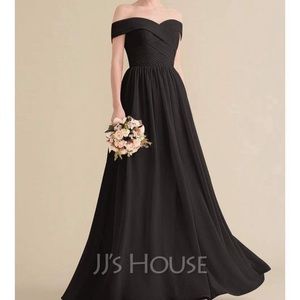 Black off-the-shoulder dress